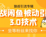 狼叔实战闲鱼被动引流3.0技术，无限上架玩法，免费送被动引流，高阶玩法实战总结-第一资源库