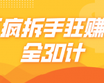 三疯拆手狂赚计,全30计课程-第一资源库