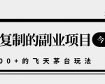揭秘人人可复制的副业项目,能够实现日入10000+的撸飞天茅台玩法-第一资源库