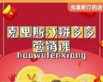 克里斯汀拼多多运营课,适合小白初涉平台,低成本入门-第一资源库