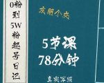 0粉到5万粉起号日记,大志参谋起号经历及变现逻辑-第一资源库