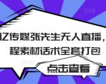 聚亿传媒张先生无人直播,教程素材话术全套打包-第一资源库