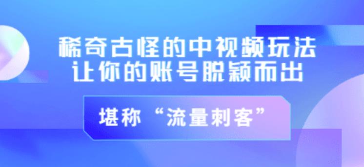 不讲李·稀奇古怪的冷门中视频冷门玩法,让你的账号脱颖而出,成为流量刺客!(图文+视频)-第一资源库