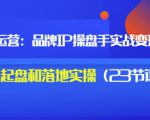 秒懂代运营:品牌IP操盘手实战赚钱,0-1起盘和落地实操(23节课程)价值199-第一资源库