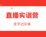 直播实训营,变学边实操,成为运营型主播,拉动直播间人气-第一资源库