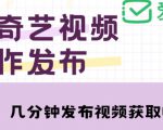 爱奇艺号视频发布,每天只需花几分钟即可发布视频,简单操作收入过万【教程+涨粉攻略】-第一资源库