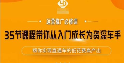 35节课程带你从入门成长为资深车手,让系统学习直通车成为可能,帮你实现直通车的低花费高产出-第一资源库