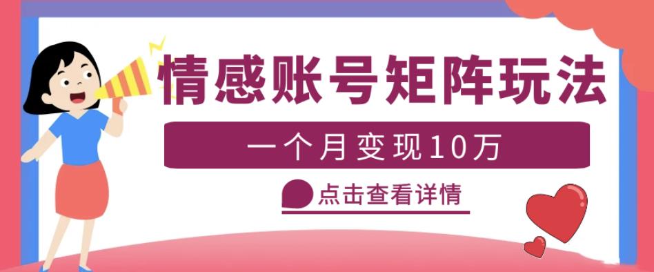 云天情感账号矩阵项目,简单操作,月入10万+可放大(教程+素材)-第一资源库
