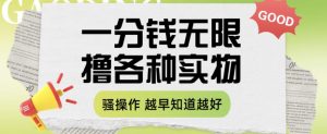 一分钱无限撸实物玩法,让你网购少花冤枉钱【揭秘】-第一资源库
