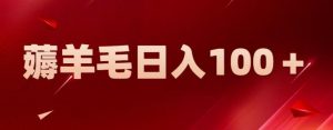 新平台零撸薅羊毛,一天躺赚100+,无脑复制粘贴【揭秘】-第一资源库