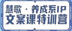 养成系IP文案课特训营,文案心法的天花板,打造养成系IP文案力,洞悉人性营销,让客户追着你收钱-第一资源库