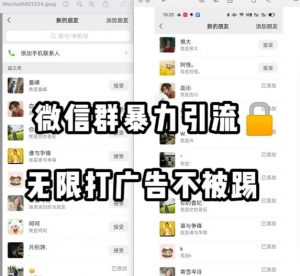 微信群引流无限打广告防踢教程,零风险日引200+精准粉-第一资源库