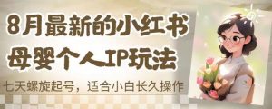 8月最新的小红书母婴个人IP玩法，七天螺旋起号，适合小白长久操作(附带全部教程)【揭秘】-第一资源库