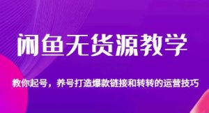 闲鱼无货源教学,教你起号,养号打造爆款链接以及转转的运营技巧-第一资源库