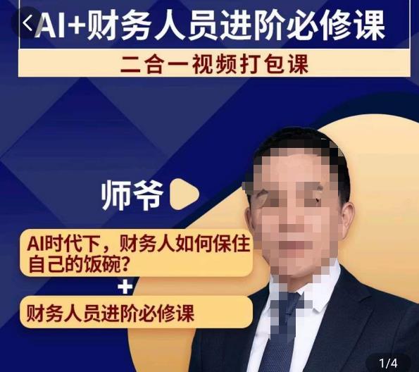 AI+财务人员进阶必修课二合一视频打包课,财务人员进阶必修课-第一资源库
