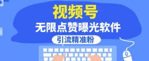 全网首发,视频号无限点赞曝光,引流精准粉【揭秘】-第一资源库