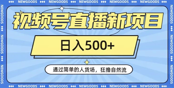 视频号直播新项目,通过简单的人货场,狂撸自然流,日入500+【260G资料】-第一资源库