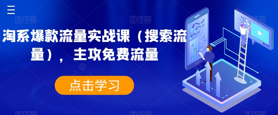 淘系爆款流量实战课(搜索流量),主攻免费流量-第一资源库