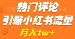 热门评论引爆小红书流量，作品制作简单，商单接到手软【揭秘】-第一资源库