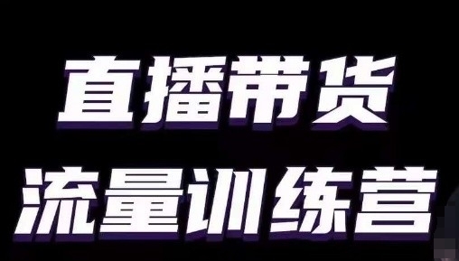 直播带货流量训练营,小白主播必学直播课-第一资源库