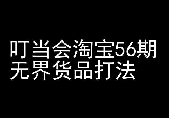 叮当会淘宝56期:无界货品打法-淘宝开店教程-第一资源库
