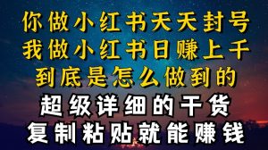 都知道小红书能引流私域变现,可为什么我能一天引流几十人变现上千,但你却频频封号违规被限流【揭秘】-第一资源库