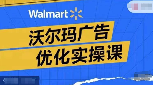 沃尔玛广告优化实操课,广告报告实操讲解,广告如何提高转化和ROAS等-第一资源库