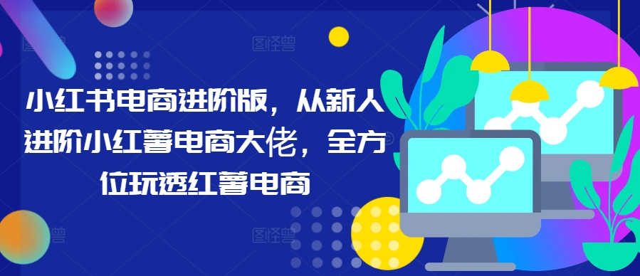 小红书电商进阶版,从新人进阶小红薯电商大佬,全方位玩透红薯电商-第一资源库