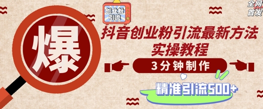 轻松制作创业类视频,一天被动加精准创业粉500+【揭秘】-第一资源库