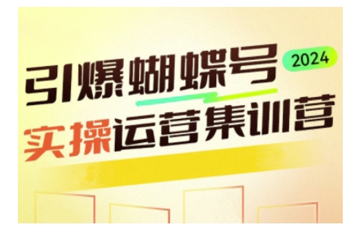 引爆蝴蝶号实操运营,助力你深度掌握蝴蝶号运营,实现高效实操,开启流量变现之路-第一资源库