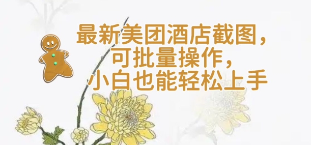 【轻云】最新美团酒店截图,可批量操作,小白也能轻松上手-第一资源库