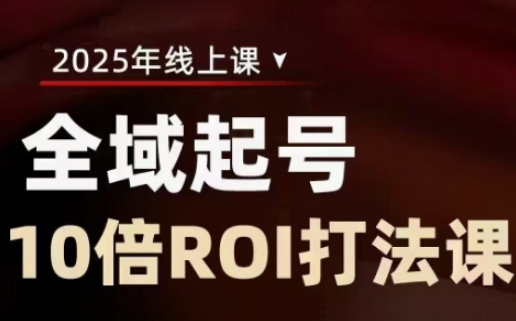 2025全域起号10倍ROI打法课,助你提升直播间的投资回报率-第一资源库