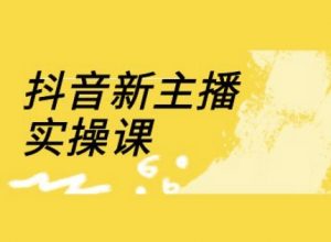 抖音新主播实操课,直播间流量运营线上实操课(18节)-第一资源库