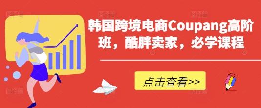 韩国跨境电商Coupang高阶班，酷胖卖家，必学课程-第一资源库