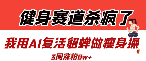健身赛道杀疯了?我用AI复活貂蝉做瘦身操,3周涨粉8W-第一资源库