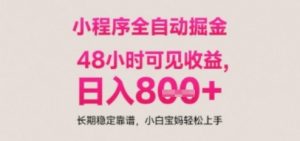 小程序自动挂G打金,无任何技术要求,没有时间限制,日入多张+长期稳定靠谱【揭秘】-第一资源库