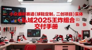小众暴利赛道(球鞋定制,二创项目)实体+私域2025王炸组合 交付手册-第一资源库