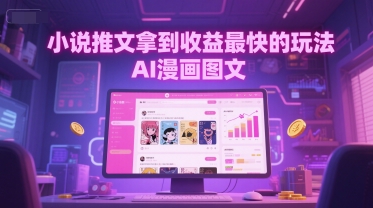 小说推文拿到收益最快的玩法,AI漫画图文-第一资源库