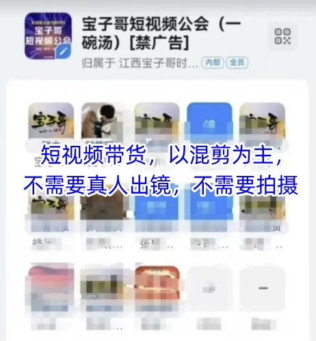 宝子哥头部团队短视频带货,以混剪为主,不需要真人出镜,不需要拍摄【更新8月】-第一资源库