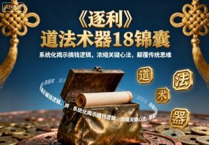 《逐利》道法术器18锦囊,系统化揭示搞钱逻辑,浓缩关键心法,颠覆传统思维-第一资源库