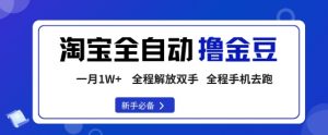 淘宝菜鸟全自动撸金豆,轻松月入1W+,全程手机去跑,操作简单【揭秘】-第一资源库
