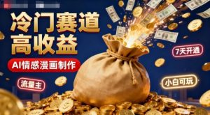 公众号冷门赛道,用AI做情感漫画,7天开通流量主,操作简单,小白可玩-第一资源库